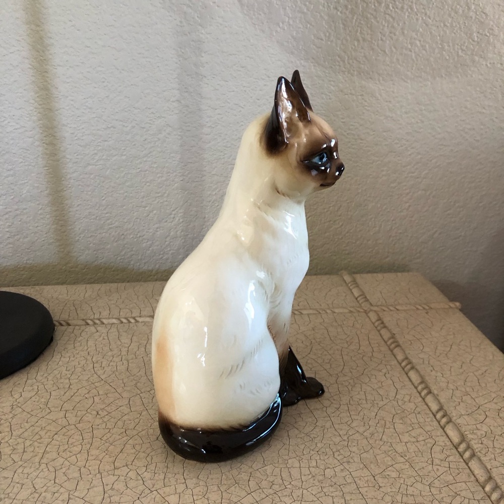 VTG Goebel Ceramic Sitting Siamese Cat Figurine Statue 😻 - Picture 5 of 7
